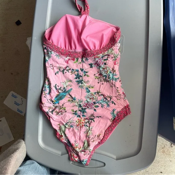 johnny was malakye halter one piece in pink floral - Picture 5 of 7